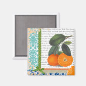 Aimant Collage Oranges vintages (Recto/Verso)