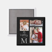 Aimant Collage photo de famille Monogram (Recto/Verso)