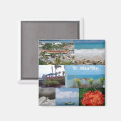 Aimant Collage photo de Saint-Martin-Saint-Maarten (Recto/Verso)