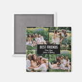 Aimant Collage photo des meilleurs amis (Recto/Verso)