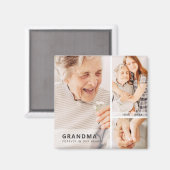 Aimant Collage photo géométrique moderne du mémorial de g (Recto/Verso)