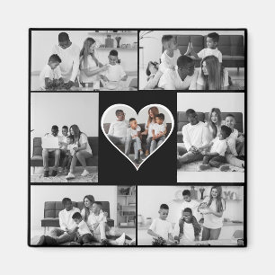 Aimant Collage photo noir et blanc 7