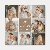 Aimant Collage Photo Papa We Love You Happy Fête des père (Devant)