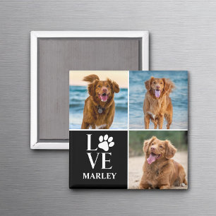 Aimant Collage photo personnalisé pour amoureux de chiens