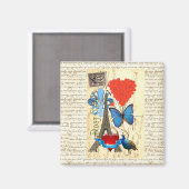 Aimant Collage romantique Paris (Recto/Verso)