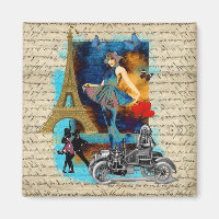 Collage romantique vintage Paris