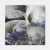 Aimant Collage satellite Vue de l'ouragan Sandy (Devant)