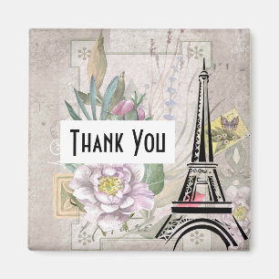 Aimant Collage vintage et tour Eiffel