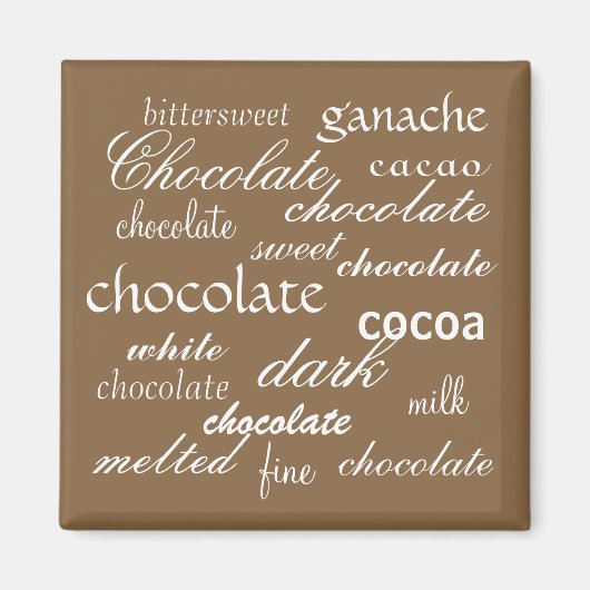 Aimant Collecte de mots chocolatés (Devant)