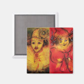 Aimant COLLECTION CLOWN Clowns de mascarade vénitienne (Recto/Verso)