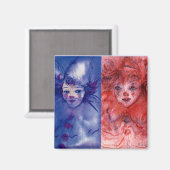 Aimant COLLECTION CLOWNS / Balle Masquearde vénitienne (Recto/Verso)