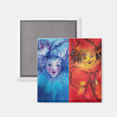 Aimant COLLECTION CLOWNS / Balle Masquearde vénitienne (Recto/Verso)