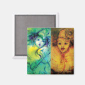 Aimant COLLECTION CLOWNS / Balle Masquearde vénitienne (Recto/Verso)