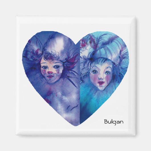 Aimant COLLECTION DE CLOWNS / Balle masquére vénitienne (Devant)