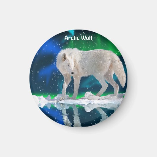 Aimant Collection de loups et d'Aurora de l'Arctique (Devant)
