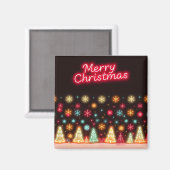 Aimant Collection de Noël Neon tendance (Recto/Verso)