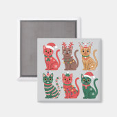 Aimant collection de six chats (Recto/Verso)