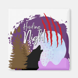 Aimant Collection de timbres d'Halloween "Howling Night"