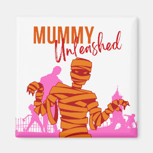 Aimant Collection de timbres d'Halloween "Mummy Unleashed