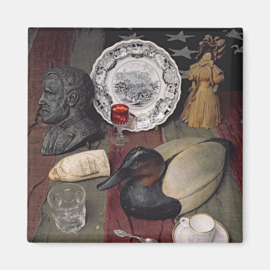 Aimant Collection d'objets, y compris une tasse (Devant)