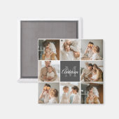 Aimant Collection Famille Moderne Photo & cadeau personna (Recto/Verso)