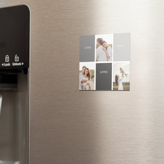 Aimant Collection Famille Moderne Photo & Grey Beau Cadea