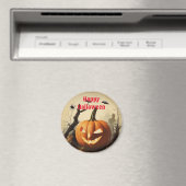 Aimant Collection Halloween Citrouille éffrayant (In Situ (Lave-vaisselle))