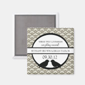 Aimant Collection Lovebirds Enregistrer l'aimant Date (Recto/Verso)