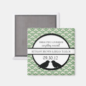 Aimant Collection Lovebirds Enregistrer l'aimant Date (Recto/Verso)