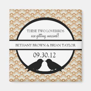 Aimant Collection Lovebirds Enregistrer l'aimant Date