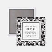 Aimant Collection noire et blanche Enregistrer l'aimant d (Recto/Verso)