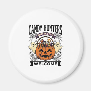 Aimant Collectionneur de bonbons Halloween Gravure vintag