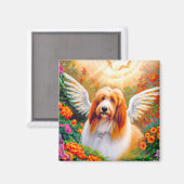 Aimant Collie Angel Wings Pet Memorial (Recto/Verso)