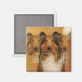Aimant Collie Crescent Moon (Recto/Verso)