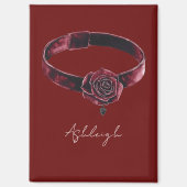 Aimant Collier Floral Rouge (Recto)