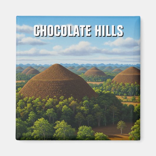 Aimant Collines de chocolat Bohol Philippines Voyage (Devant)