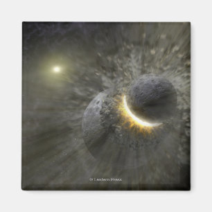 Aimant Collision de l'espace du concept de l'artiste chez