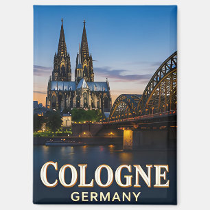 Aimant ✈️ Cologne Allemagne Cadeau de voyage ⛪