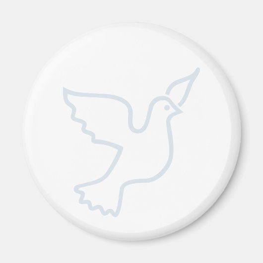 Aimant Colombe bleu clair (Devant)