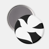 Aimant colombe circulaire (Recto/Verso)