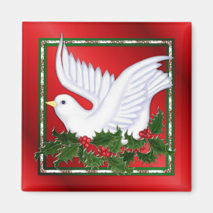 Aimant Colombe et houx