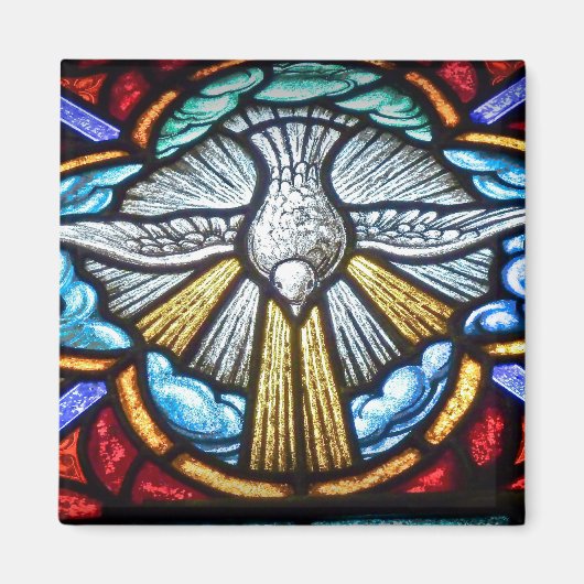 Aimant Colombe Vitrail (Devant)