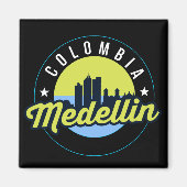 Aimant Colombie Medellin Cityscape Travel (Devant)