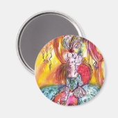 AIMANT COLOMBINA LADY AVEC MASQUE VÉNITIENNE MASQUÉRADE (Recto/Verso)