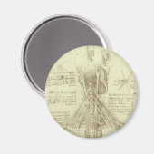 Aimant Colonne épinière de l'anatomie humaine par Léonard (Recto/Verso)