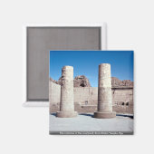 Aimant Colonnes dans la cour, Temple Kom Ombo, Egy (Recto/Verso)