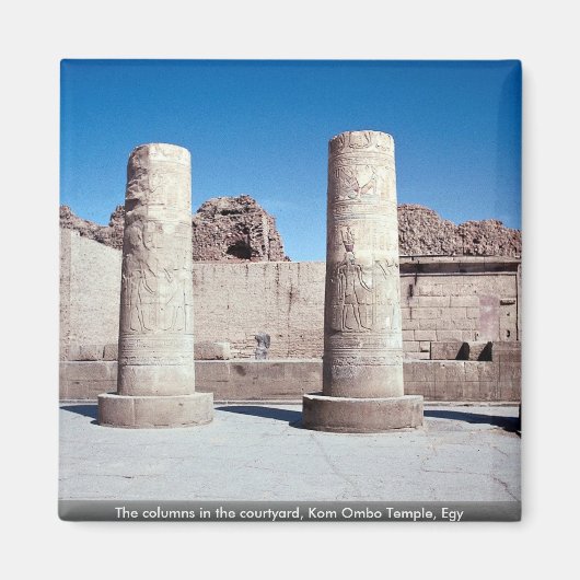 Aimant Colonnes dans la cour, Temple Kom Ombo, Egy (Devant)