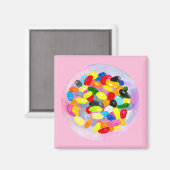 Aimant Colonnes sucrées et colorées de bonbons (Recto/Verso)