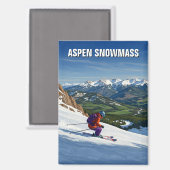 Aimant Colorado Aspen Snowmass Ski (Recto/Verso)
