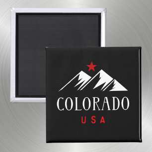 Aimant Colorado cool USA Monts avec Star Dark Color
